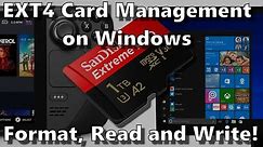 Steam Deck: Use EXT4 drives on Windows - Prepare your microSD card before your Steam Deck arrives!
