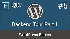 WordPress Basics #5 - Backend Tour Part 1
