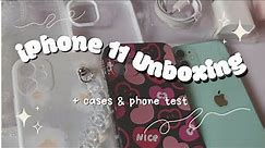✿ IPHONE 11 (MINT GREEN) UNBOXING + Cases & Camera Test [2023] || Philippines || AyenHere