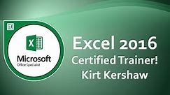 Excel 2016 Basics, Beginner, First Look at Excel 2016 Overview Tutorial