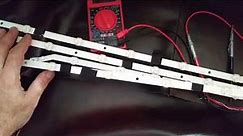 How to Test TV LED backlight strips with a multimeter.