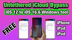 FREE Untethered iCloud Bypass Windows tool iOS 12 to iOS 16.6 | All In One iCloud Lock Unlock tool |