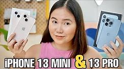 iPHONE 13 MINI in Pink & iPHONE 13 PRO in Sierra Blue UNBOXING