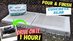 DIY pour and finish a CONCRETE SLAB with Rapid Set Concrete Mix