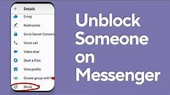 How to Unblock Someone on Messenger - Unblock People on Messenger