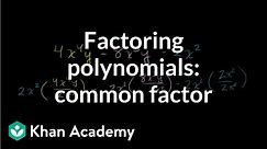 Example 4: Factor a polynomial with two variables by taking a common factor | Khan Academy