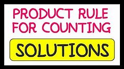 Product Rule for Counting Exam Question Solutions