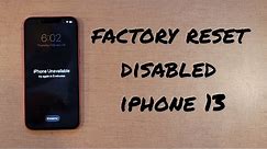 iPhone 13 pro/max/mini- Factory Hard Reset Disabled iPhone (Forgotten Password)