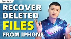 3 Ways to Recover Deleted Files from iPhone | iPhone File Recovery 2024