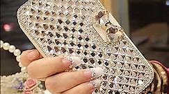 Bonitec Compatible with iPhone 14 Wallet Case for Women Cute Shiny Luxury Bling Glitter Bowknot Crystal Diamond Rhinestone Wallet Flip Stand Kickstand Protective Full Body Cover with Card Slot