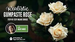 Realistic and flexible gumpaste roses