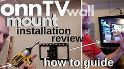 ONN 50" TV Wall Mount Installation How To Guide DIY (47"-70" Full Motion) Review Wal-Mart