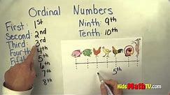 Ordinal Numbers Math Tutorial Lesson, 1st, 2nd, 3rd, 4th