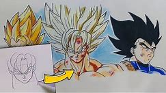 How to draw Dragon Ball Z characters - Very Easy Tutorial