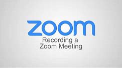 Recording a Zoom Meeting