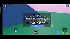 Roblox music boombox id number from song