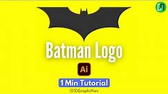 How to draw the Batman Logo in adobe illustrator | Batman icon design