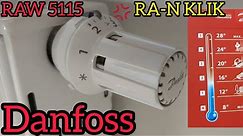 Wymiana Głowicy Termostatycznej Danfoss RAW 5115 RA-N RA-W RA-G RA-K RA-NCX