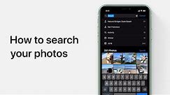 How to search in Photos on iPhone, iPad, and iPod touch — Apple Support