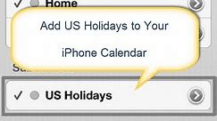 How to Add US Holidays to iPhone Calendar