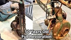 Restoring an old chainsaw from the 1970s - ASMR Full Restoration