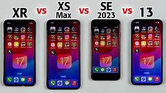 iPhone XR vs XS Max vs SE 2023 vs iPhone 13 iOS 17 SPEED TEST - Should You Upgrade Your to iOS 17 ?