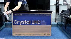 Samsung TU7100 43" Unboxing, Setup and Test with 4K Demo Videos and Dimensions