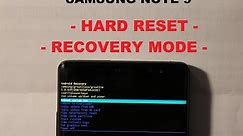 Samsung Note 9 HARD RESET AND RECOVERY MODE