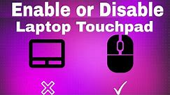 How to enable and disable mousepad touchpad mouse in your laptop