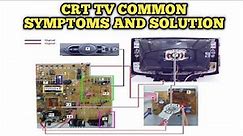 CRT TV Troubleshooting guide - Common Symptoms & Solutions - How to Repair CRT TV's