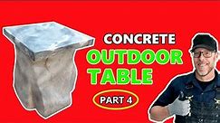 How To Make a Concrete Outdoor Table - Part 4