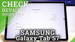 How to Check Device Specs in Samsung Galaxy Tab S7 – Discover Detailed Information