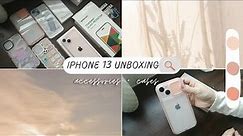 🧸 Aesthetic iPhone 13 Pink Unboxing in 2022 + Accessories & Cute Cases Haul | ASMR, 256GB 🎟🦩