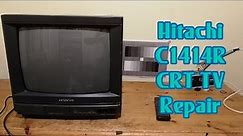 Hitachi CRT TV and Remote Repair C1414R stuck in standby
