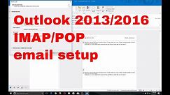 Outlook 2016/2019/365 POP and IMAP Mail setup