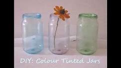 DIY - How to Colour Tint Glass Jars