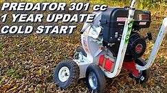 Predator 301cc engine 1 year update and cold start