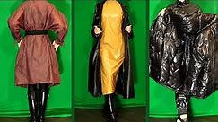 Vintage Nylon trenchcoat | Vinyl raincoat | Shiny Jacket | Try on Haul | Video Fragments