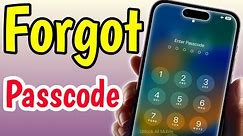 Forget iPhone Passcode How To Remove | How To Unlock iPhone If Forgot Passcode