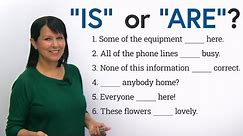 Confusing English Grammar: “IS” or “ARE”?