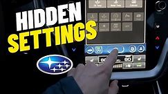 5 Hidden Touch Screen Settings on the Subaru Outback