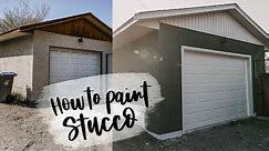 How To Paint Stucco Exterior | Detached Garage Makeover