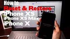 How to Reset & Restore Apple iPhone XS, iPhone XS Max, & iPhone X - Factory Reset (Forgot Passcode)