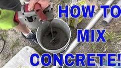 How to Mix Concrete. Easy Way to Mix Concrete In a Bucket! Mix Cement or Concrete Fast