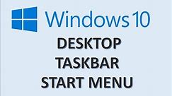 Windows 10 - Taskbar Desktop Start Menu - How to Change and Customize Toolbar in Microsoft Computer