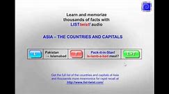 Memorize the countries and capitals of Asia in minutes