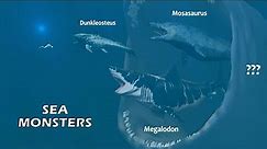 Sea Monsters Size Comparison | The Largest Sea Animals: Living and Prehistoric