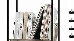 Record Player Stand Turntable Stand with Record Storage, Vinyl Record Storage Cabinet with Metal Frame Record Player Table for Living Room Bedroom, Hold Album Magazine