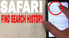 ✅ How To Find Safari Search History on iPhone and iPad 🔴