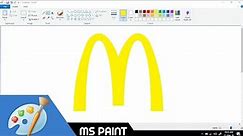 How to Draw McDonald’s logo in MS Paint from Scratch!